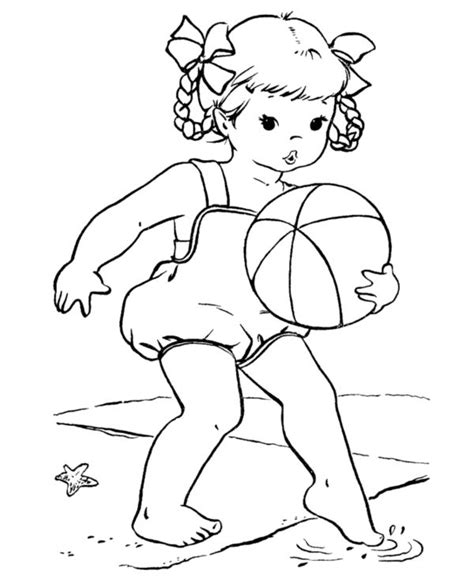 girl playing soccer | Vintage coloring books, Summer coloring pages ...