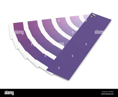 3d render of ultraviolet color palette guide over white. Color of the ...