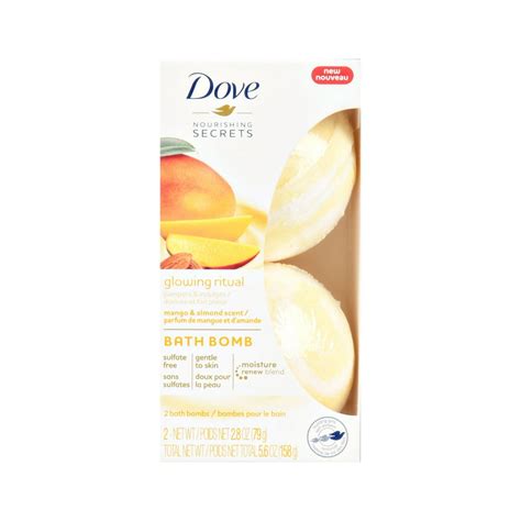 Dove Nourishing Secrets Bath Bomb Set Mango And Almond 28 Oz 2 Ct