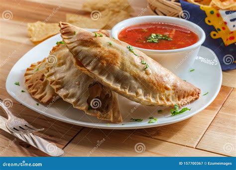 Mexican Beef Empanadas stock image. Image of fast, basket - 157700367