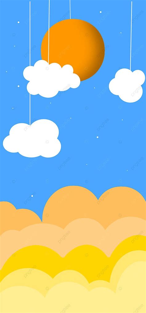 Blue Sky Cartoon Background Wallpaper Image For Free Download - Pngtree