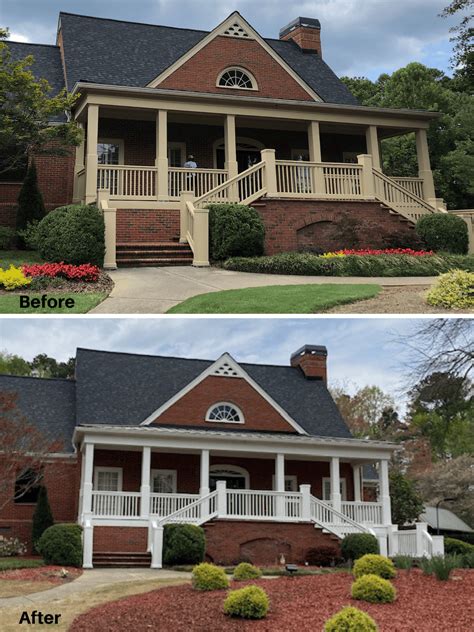 Exterior Trim Painting in Alpharetta, Georgia Before & After Photos