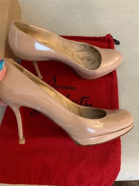 Christian Louboutin Prorata In Nude Patent Leather Women S Fashion