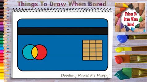 How To Draw A Credit Card Easy Step By Step Youtube