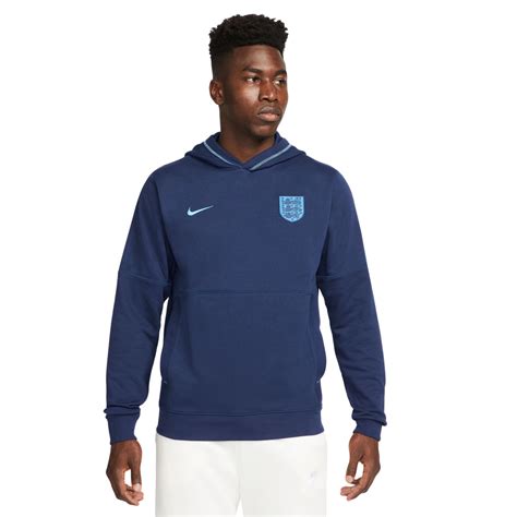 Nike Engeland Travel Fleece Hoodie 2022 2024 Blauw Voetbalshopbe