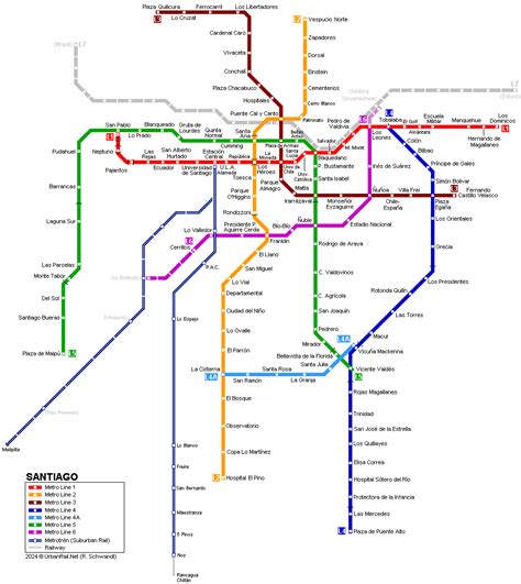 Mapa Del Metro De Santiago