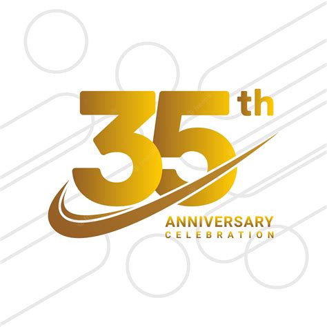 Premium Vector 35th Anniversary Celebration Golden Anniversary Celebration Logo Type Isolated