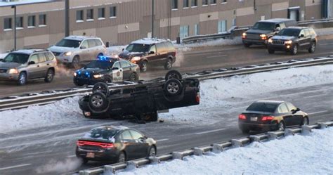 Snow Covered Roads Cause Multiple Collisions On Calgary Streets