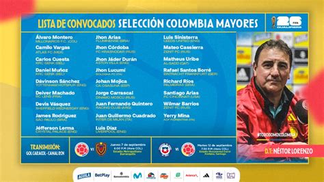 Convocatoria Selección Colombia para las eliminatorias Ausencias