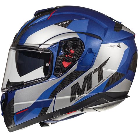 Mt Helmets Atom Sv Transcend Modular Helmet White Motardinn