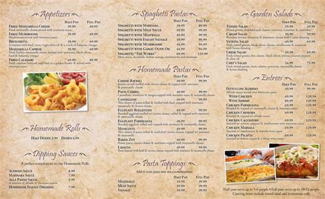 Menus – Venezia Italian Restaurant