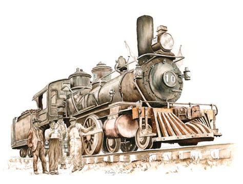 22 best images about Old Steam train drawings on Pinterest | Great ...