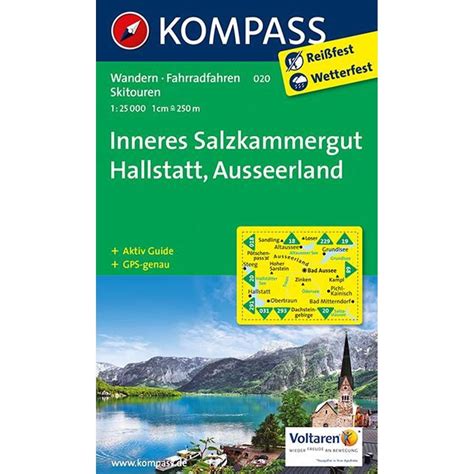 Kompass Wanderkarte Inneres Salzkammergut Hallstatt Ausseerland