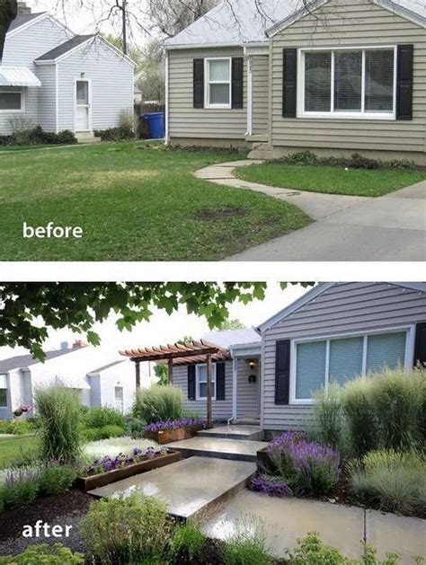 Before And After Small Front Yard Landscaping Ideas