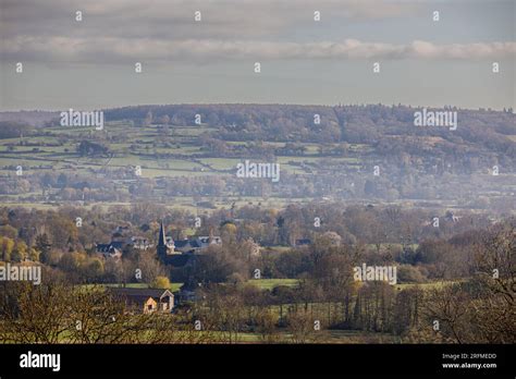 France Normandy Region Calvados Beaumont En Auge Panorama From The