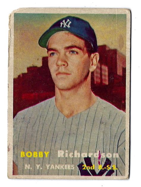 Lot Detail 1957 Bobby Richardson Rookie Card Topps Baseball Card