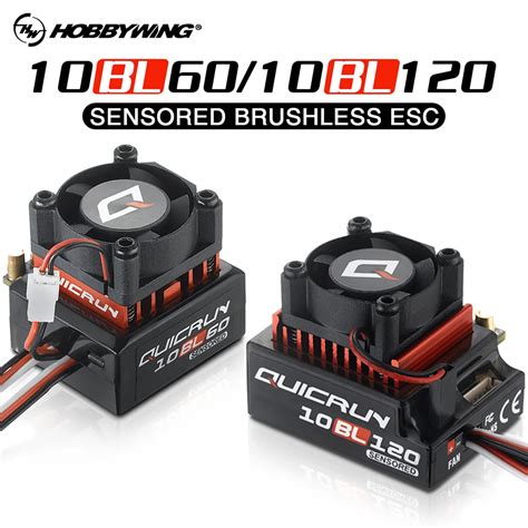 Hobbywing Quicrun Sensored 10bl120 120a 10bl60 60a 2 3s Lipo Brushless Esc For 110 Buggy F1