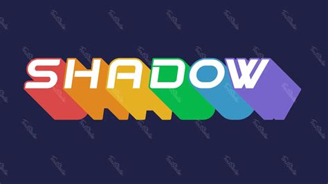 colorful shadow text effect  illustrator vector file