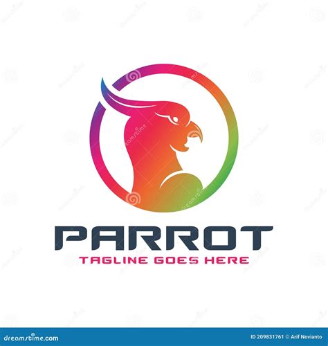 Modern parrot head logo stock vector. Illustration of element - 209831761