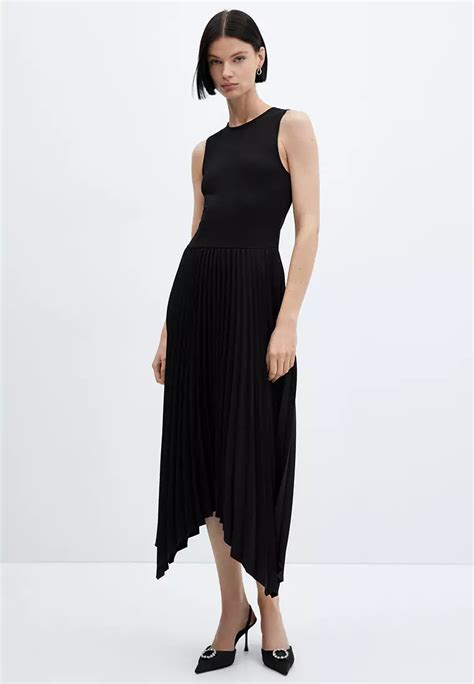 Buy Mango Asymmetrical Pleated Dress 2024 Online Zalora