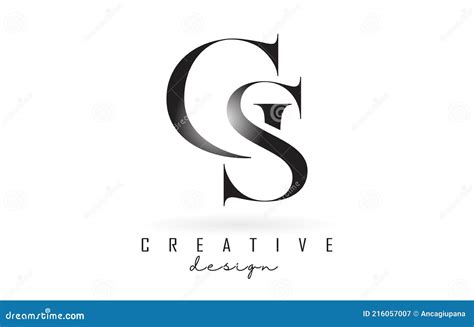 Gs G S Carta Diseño Logo Logotipo Concepto Con Fuente Serif Y Elegante