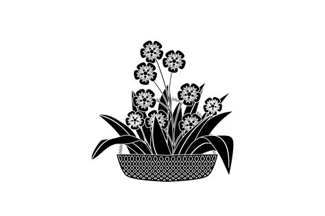 Spring Basket Flower 10 Solid Icon Graphic By Raysaozora · Creative Fabrica