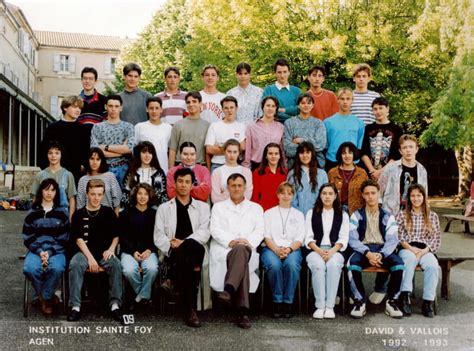 Photo de classe 3 C 1992 1993 Collège Ste Foy Agen de 1993