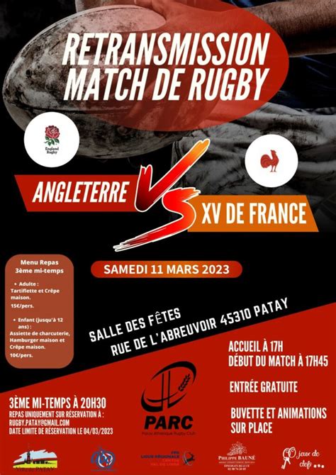 RETRANSMISSION MATCH DE RUGBY SUR GRAND ECRAN Ville De Patay