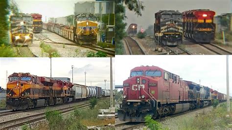 Trenes KCSM KCS UP CP en estación leal Dash 8 3905 CP 8556