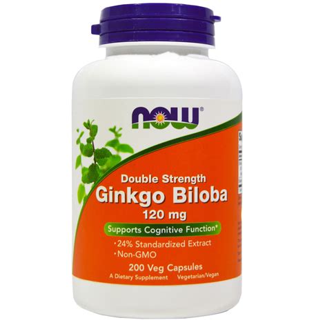 Now Foods Ginkgo Biloba Double Strength 120 Mg 200 Veg Capsules Gmp Quality Ebay