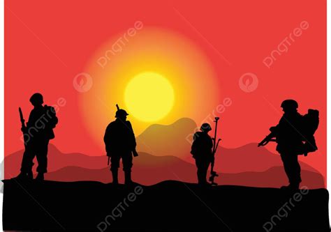 Army Soldier Silhouette Vector Hd Images, Soldiers Silhouette Vector ...