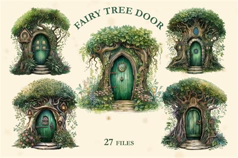 Fairy Tree Door Fairy Tale Entrance Png Journal Diary Digital