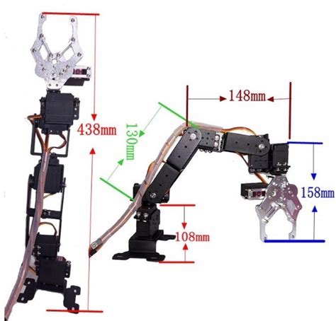 Estructura Brazo Robótico 6 Dof Arduino Automatizacion Robot 1 150