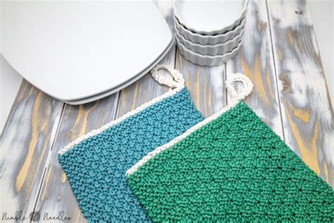 Free And Easy Knitted Dishcloth Pattern For Beginners [ Video Instruction]