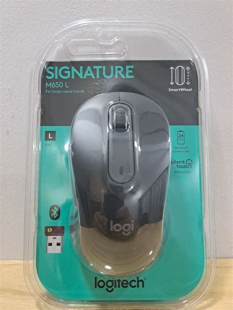 Logitech M650L Bluetooth Mouse Graphite Black, Computers & Tech, Parts & Accessories, Mouse ...