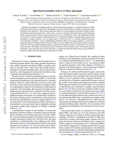 PDF Spin Peierls Instability Of The U 1 Dirac Spin Liquid