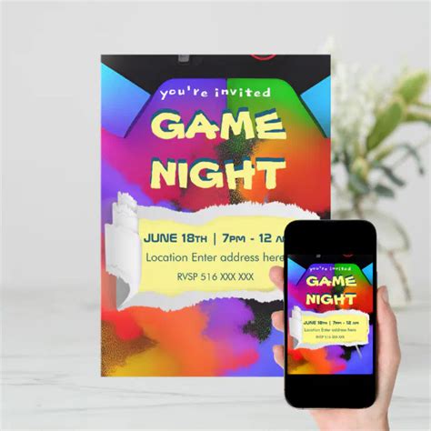 Printable personalize game night invitation | Zazzle