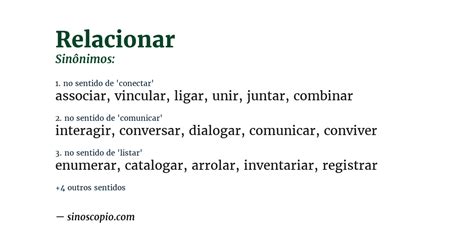 Sinónimo De Relacionar Se - Sinônimos de Relacionar [por sentido] - Sinoscópio