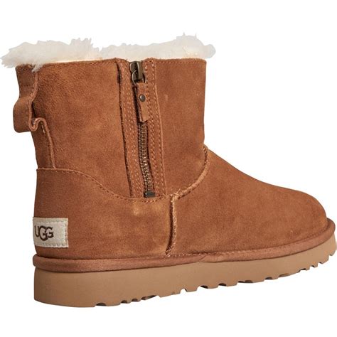 Buy Ugg Womens Classic Mini Double Zip Boots Chestnut