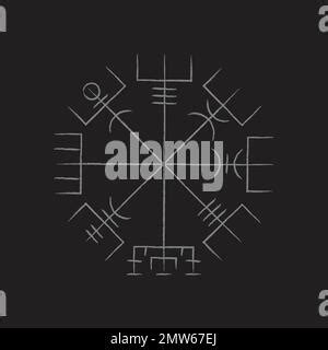 Vegvisir True Outline Silhouette Stock Vector Image Art Alamy