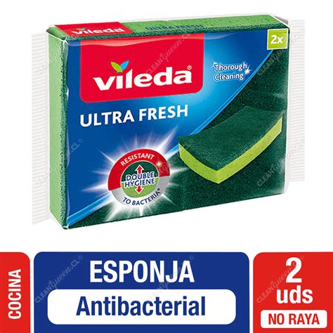 Esponja Ultra Fresh Antibacterial Vileda 2 Unid Clean Queen