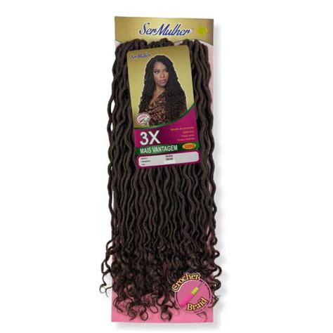 Cabelo Duda Faux Locs Goddess Curl Ser Mulher 65cm 320 Gramas Para