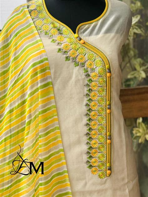 Pin By Mohini Wasdev On Dresses Embroidery Neck Designs Trendy Shirt