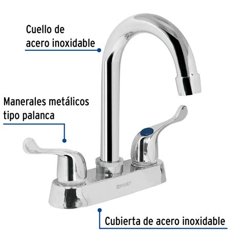 Mezcladora Para Lavabo Cuello Bar Manerales Palanca Mezcladoras