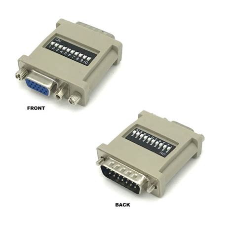 Kentek Hd15 Vga Svga Monitor Female To Db15 Mac Male Mf Converter Adapter 10 Dip Switch Pc Ibm