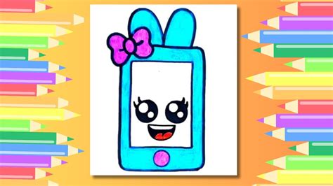 How To Draw A Phone With Rabbit Ears Como Dibujar Un Celular Con