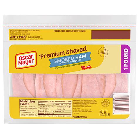 Oscar Mayer Ham Smoked Premium Shaved 16 Oz Ham Sun Fresh