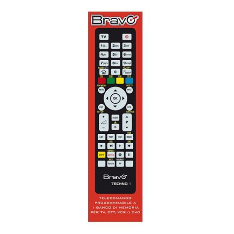 Telecomando Universale Bravo Techno 1 Per TV VCR DVD DTT Ferramenta