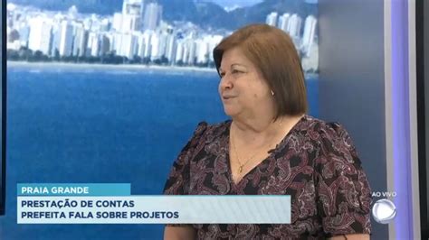 Prefeita de Praia Grande é entrevistada Record TV Litoral e Vale R7