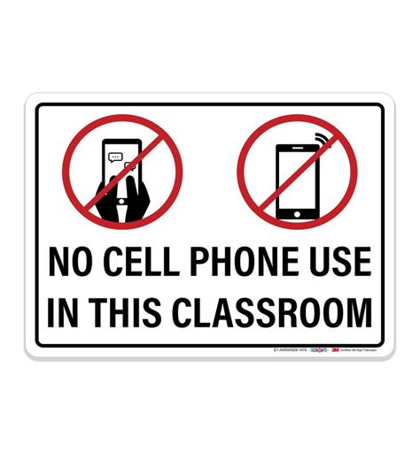 Interstate Signways No Cell Phone Use In This Classroom Sign